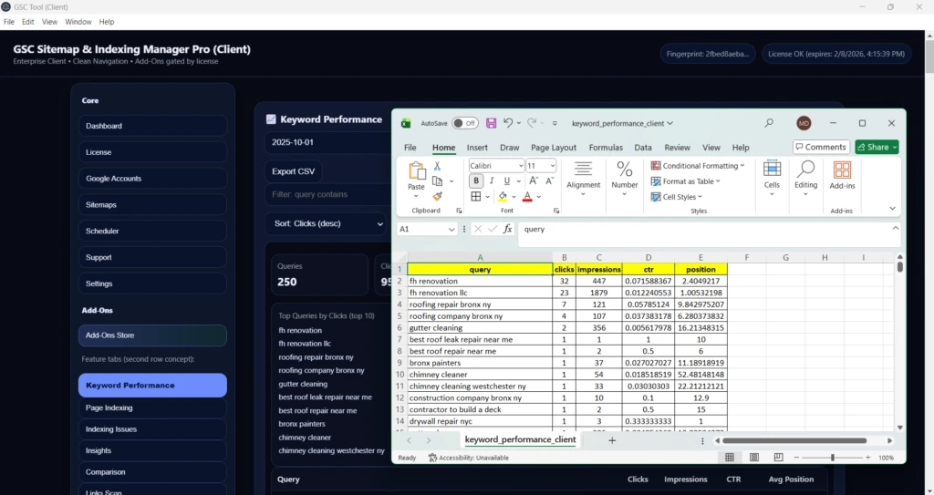 GSCProTool Report