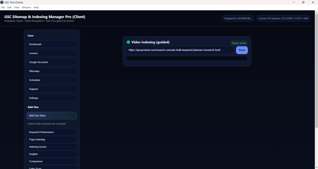  Bulk Video URL Submission